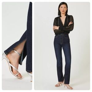 Anthropologie Pilcro Highwaist Split Hem Straight Jeans